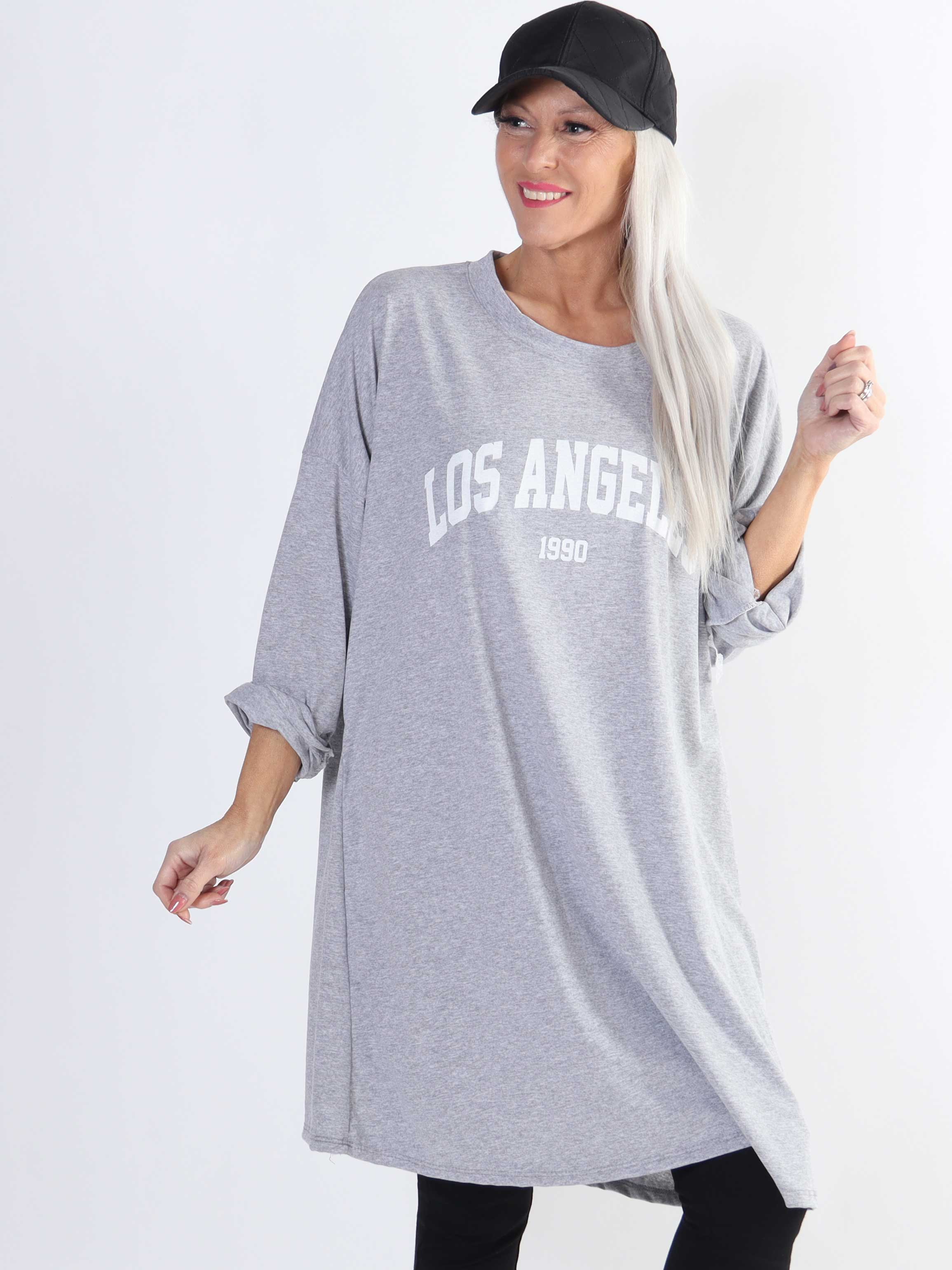 Haniya - Joggingklänning i viskos med Los Angeles-statyett - Orange